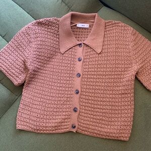 Moving Sale: NWOT Mango Short Sleeve Crochet Cardigan